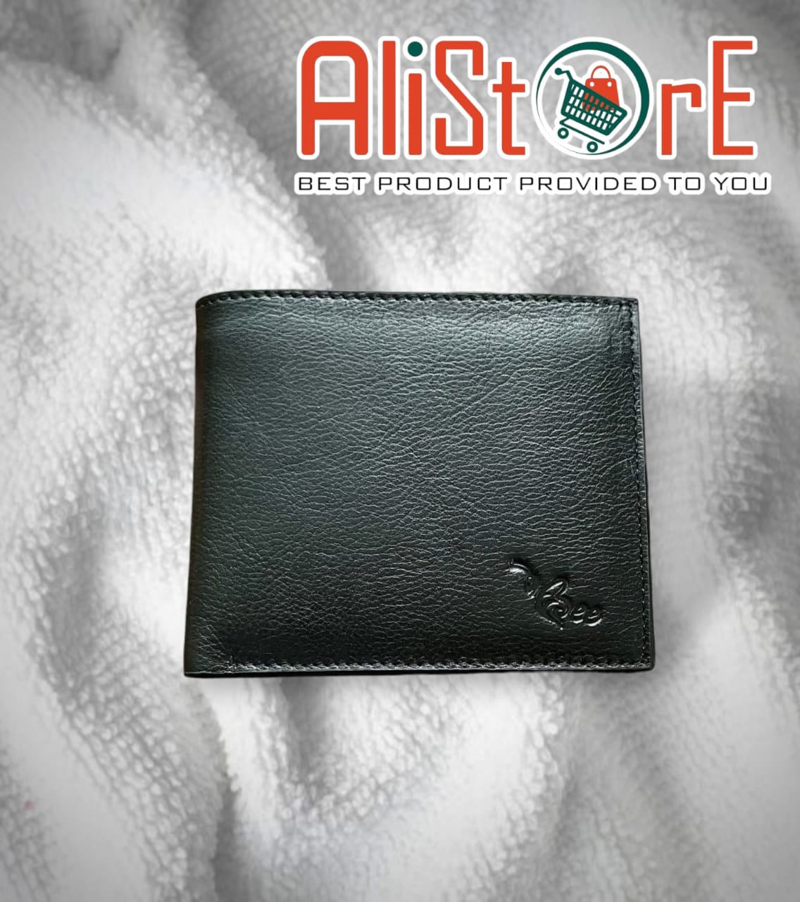 Bee Leather Short Wallet